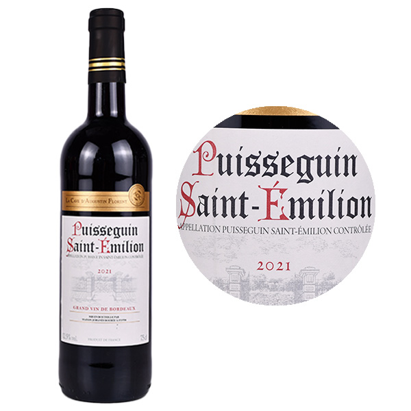 S&eacute;lection A. Florent Puisseguin Saint-Emilion Red Wine 2021-2022 Bouteille 75cl