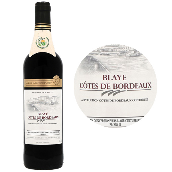 Ch&acirc;teau la Maisonnette Merlot Organic C&ocirc;tes de Blaye Red Wine 2021 Bouteille 75cl