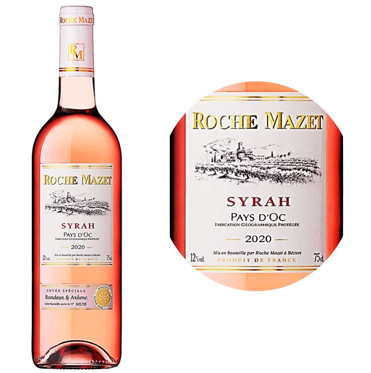 Roche Mazet  IGP Pays d’Oc Syrah rosé 2023 Bouteille 75cl