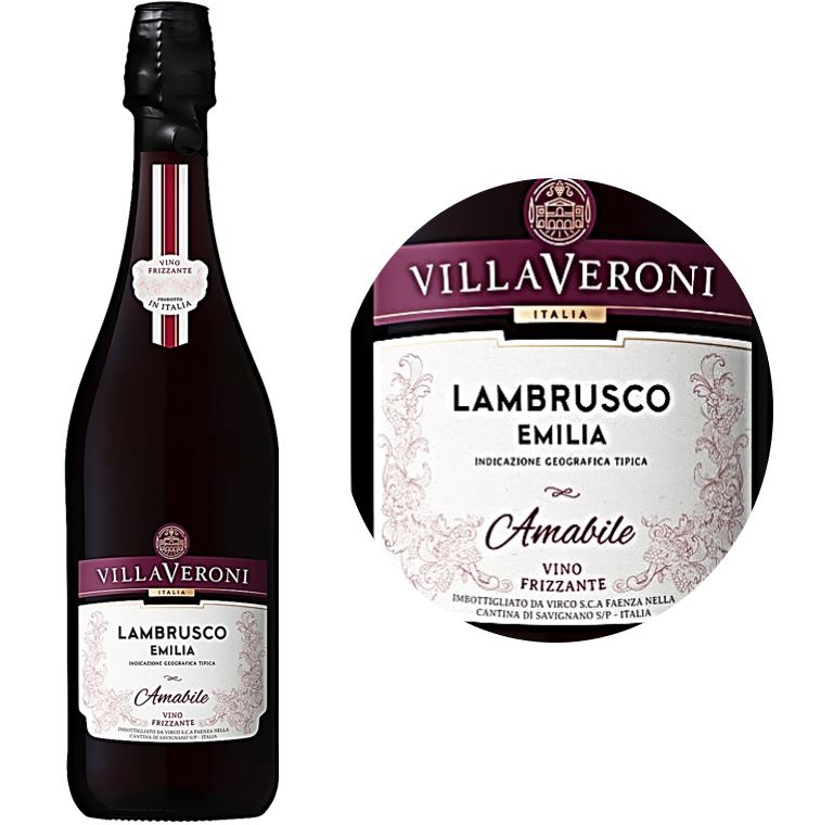 Villa Veroni Lamrusco Red Sparkling Italy