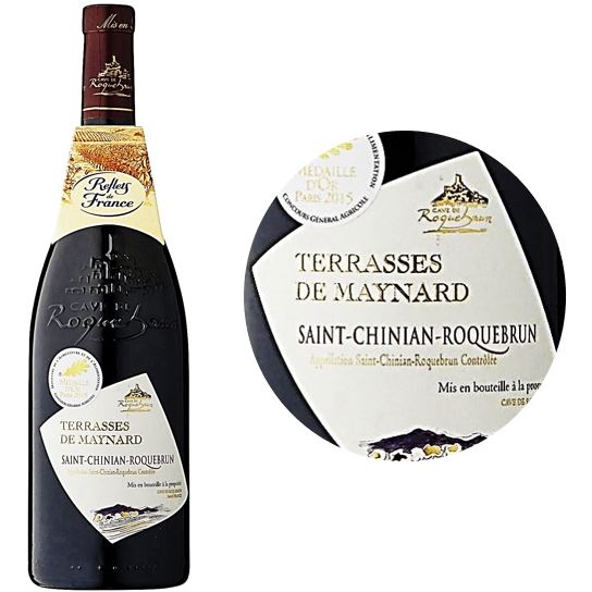 Terrasses de Maynard Syrah Saint-Chinian-Roquebrun Red Wine 2020-2021 Bouteille 75cl