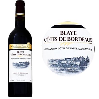 S&eacute;lection A. Florent Merlot Blaye C&ocirc;tes de Bordeaux Red Wine 2018-2020 Bouteille 75cl