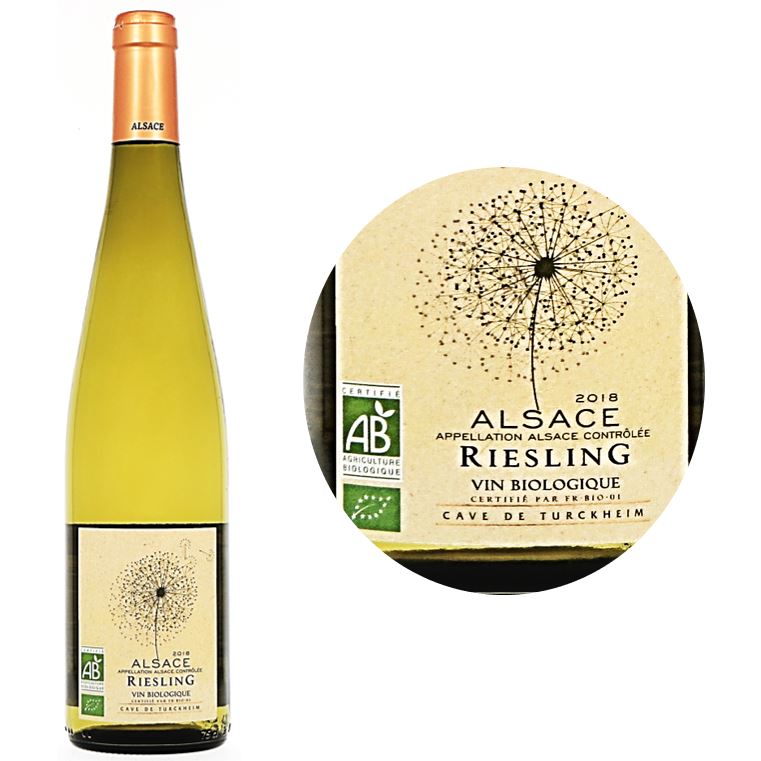 Cave de Tuckheim Riesling Organic Riesling White Wine 2019-2022 Bouteille 75cl