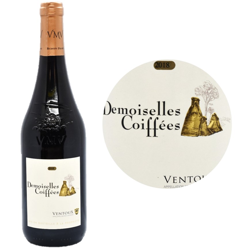 Demoiselles Coiff&eacute;es Grenache Ventoux Red Wine 2020-2022 Bouteille 75cl