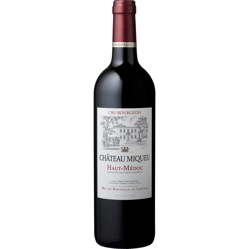 Ch&acirc;teau Miqueu Cabernet Franc Haut M&eacute;doc Cru Bourgeois Red Wine 2018 Bouteille 75cl