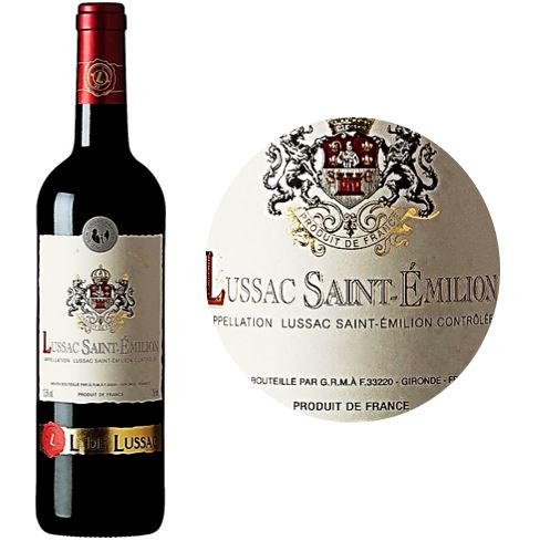 L de Lussac Merlot Lussac Saint Emilion Red Wine 2020-2022 Bouteille 75cl