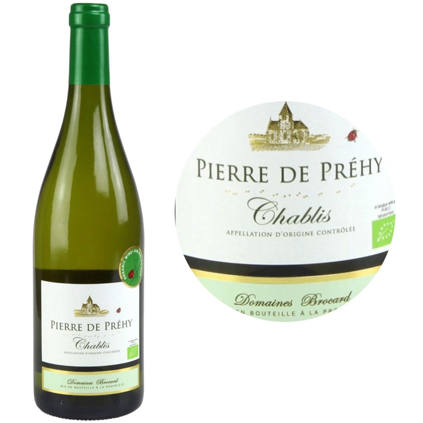 Pierre de Pr&eacute;hy Chardonnay Organic Chablis White Wine 2022 Bouteille 75cl