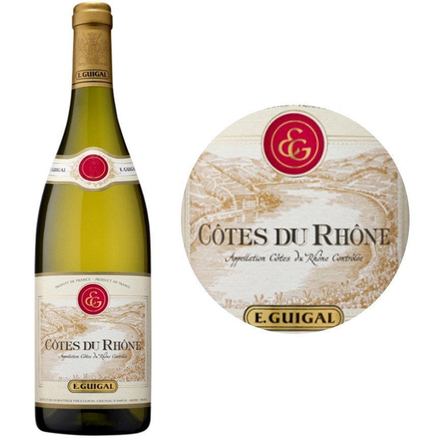 E. Guigual C&ocirc;tes du Rh&ocirc;ne White Wine Bouteille 75cl