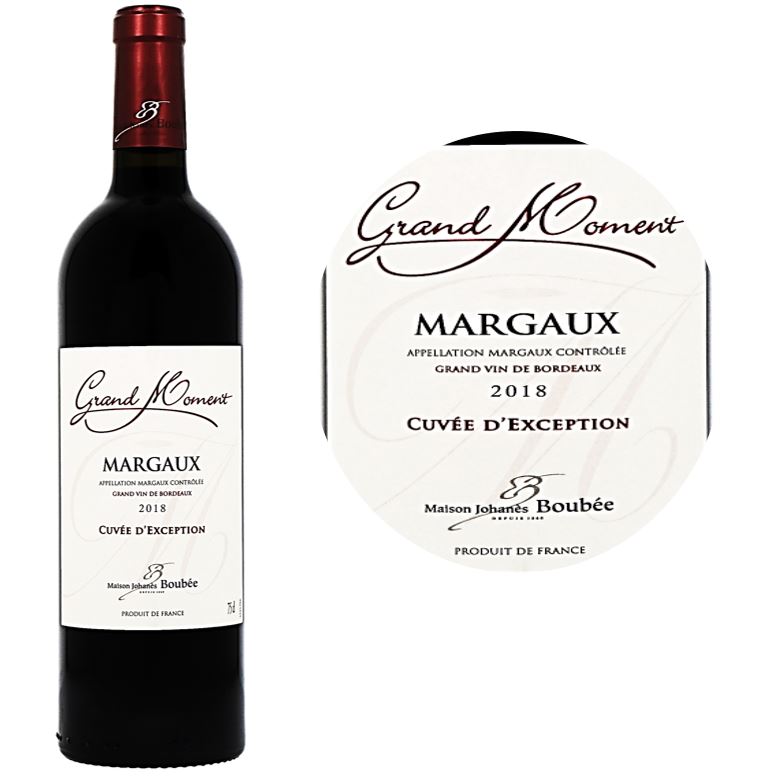 Grand Moment Cabernet Sauvignon Margaux Grand Vin de Bordeaux Red Wine 2020 Bouteille 75cl